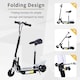 image 4 of HOMCOM Foldable Powered Scooter with Adjustable Seat and Brake, Black