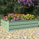 image 2 of Raised Metal Planters in Sage Green (2 x Planters 120x90cm) | Green