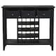 image 2 of Interiors by Premier Wine Bottle Storage Console Table Black