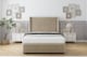 image 2 of Sloomy Stratford Almond Coniston Divan Bed Base 2 Drawers Foot-End With 54 Inch Wingback Headboard & 12 Inch Matching Footboard | Cream | Almond | Double | 1