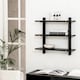 image 2 of Oliver Floating Shelves - 3 Tier Solid Wood Wall Shelf