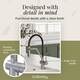 image 5 of Modern Kitchen Mono Mixer Tap - Single Lever Brushed Nickel | Silver | Brushed Nickel | 1