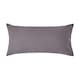 image 1 of Homescapes Dark Grey European Size Pillowcase Egyptian Cotton 200 TC - 40 x 80 cm | Grey