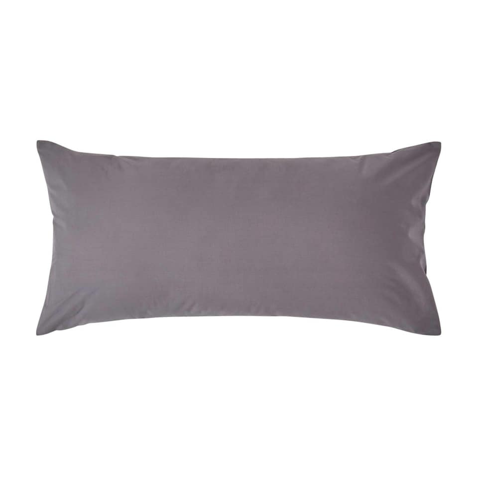 image 1 of Homescapes Dark Grey European Size Pillowcase Egyptian Cotton 200 TC - 40 x 80 cm | Grey