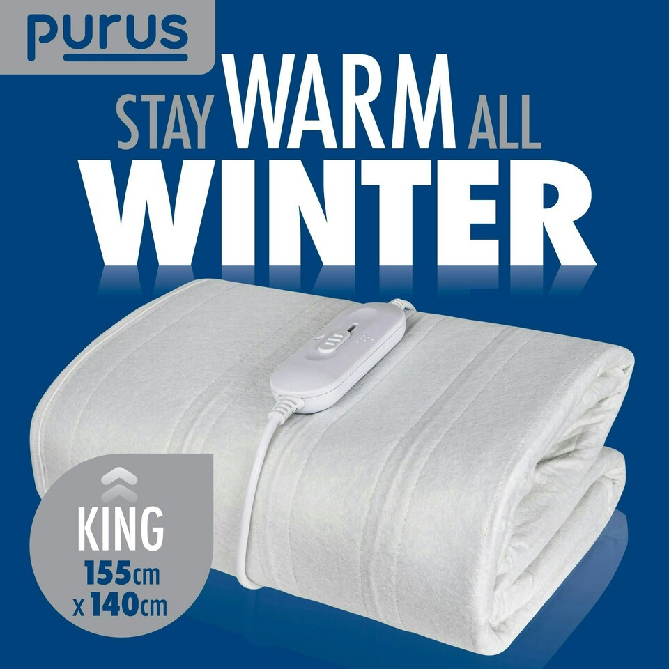 image 1 of Purus King Size Electric Under Bed Blanket Fitted Ties