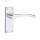 image 4 of Golden Grace 4 Pairs Victorian Scroll Astrid Door Handles Latch in Silver Polished Chrome - 120mm x 40mm Backplate Chrome