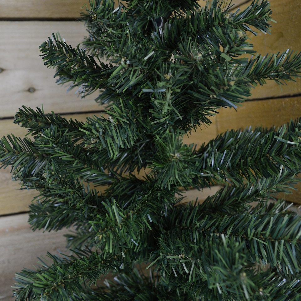 image 1 of 3ft (90cm) Mini Plain Green PVC Christmas Tree in a Jute Bag