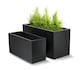 image 5 of Primrose Polystone Large Black Rectangular Trough Planter 100cm