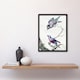 image 4 of Blue Jay and a Purple Breasted Cotinga Schouman Framed Wall Art Print 12X16"