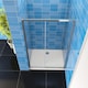 image 4 of Aica Bathrooms 1200x1850mm Sliding Shower Enclosure Shower Screen WalK In Glass Door Cubicle Chrome
