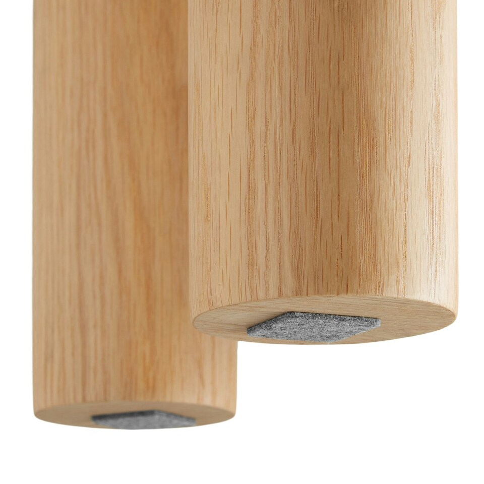 image 1 of Side Table Sisi - round, solid wood legs, rustic look Brown | Light Oak