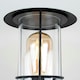 image 3 of ValueLights Black Dorset Outdoor Wall Lantern with 4W Amber Bulb Black