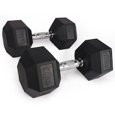 Phoenix Fitness Pair of Hex Dumbbells - 20kg