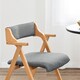 image 8 of SoBuy 2 Folding Chairs Gray, Solid Wood Frame, 24.2x22x30.5 in, 14 kg - FST98-HGX2