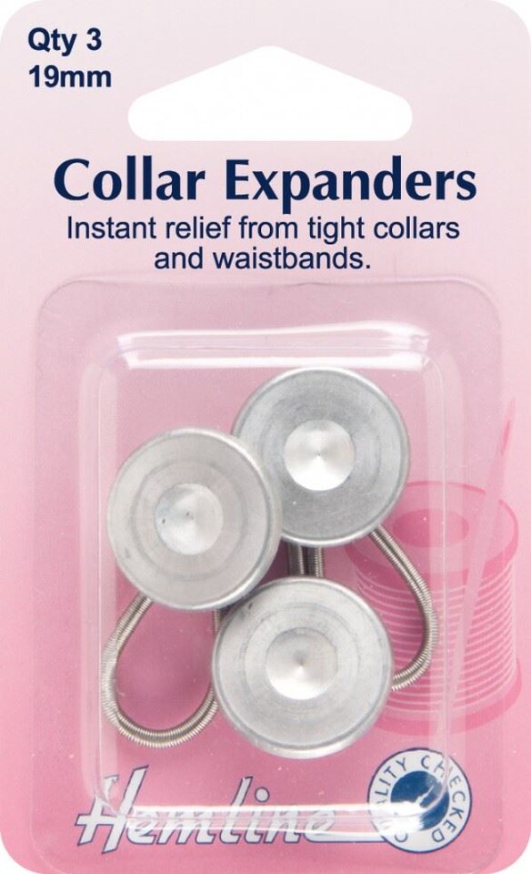 Hemline Silver Extender Buttons for Dressmaking - per pack
