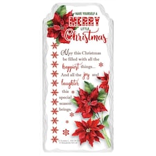 Merry Little Christmas Design Hanging Plaque