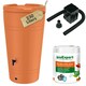 image 1 of Water Butt Kit with Tap, Diverter & Bio Cleaner –  Rainwater Collector for Garden, Balcony & Terrace – Durable Plastic Water Storage Tank Brown | 230L
