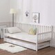 image 3 of Daybed With Trundle white 3ft single wooden pull out guest room bedroom