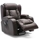 image 2 of Caesar Bonded Leather Recliner Rocking Swivel Heat & Massage Chair (Brown)