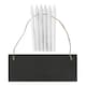 image 1 of Nicola Spring Rectangle Slate Memo Board with Rope & Chalk Pencils - 25cm x 10cm - Black