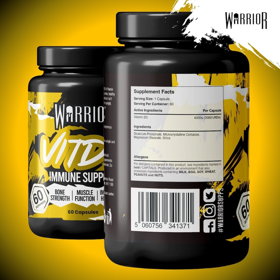 image 1 of Warrior Vitamin D3 - 60 tabs
