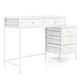 image 3 of COSTWAY Computer Desk with 5 Drawers and Side File Cabinet White White