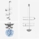 image 2 of Simplehuman Over Door Shower Caddy | Silver | Matt Stainless Steel + Anodised Aluminium | Overdoor | 1