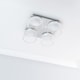 image 4 of ValueLights Alissa Polished Chrome IP44 4 Way Clear Glass Integrated LED Ceiling Light | Chrome