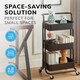 image 3 of House of Home 3 Tier Storage Cart On Wheels Home Kitchen Office Bath-Bedroom Organiser Black | Black