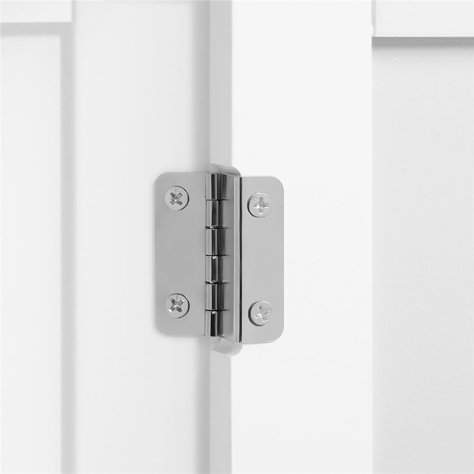 image 1 of Yaheetech Large Wooden Bathroom Floor Cabinet White | White