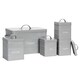 image 1 of Harbour Housewares 5 Piece Vintage Metal Kitchen Canisters Set - Grey