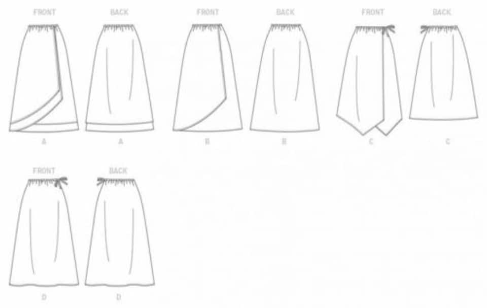 image 1 of Butterick 6798 Paper Sewing Pattern – Women’s Skirt, UK Sizes Bb (8–10–12–14), Easy