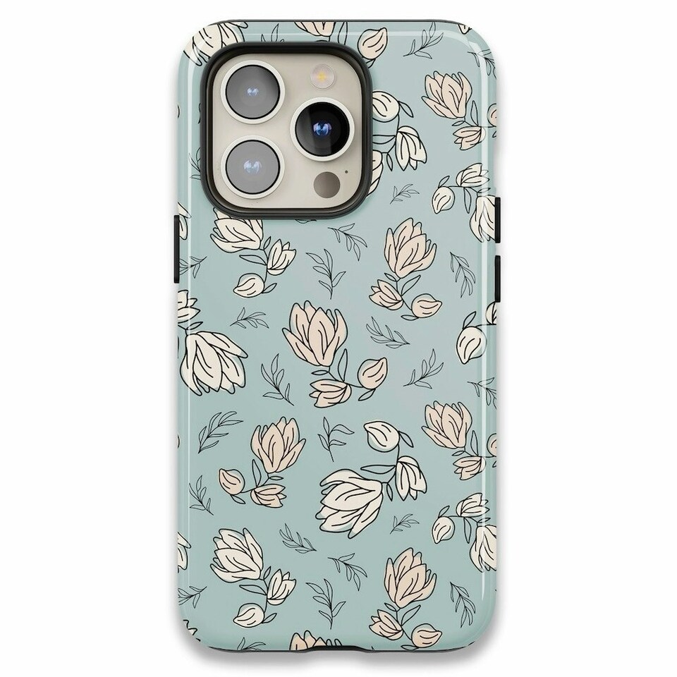 image 1 of Blossoming Phone Case | Blue | iPhone 14 Plus
Tough | iPhone 14 Plus
Tough