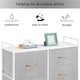 image 4 of Yaheetech 5-Drawer Storage Tower with Metal Frame Light Grey Grey | Light Grey