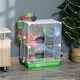 image 2 of Pawhut 5 Tier Hamster Cage Carrier Habitat w/ Exercise Wheels, Green