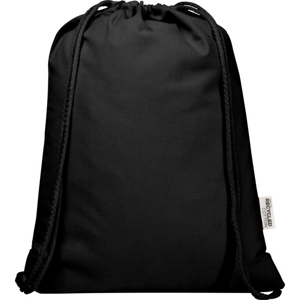 image 1 of Floso Oregon Recycled 5L Drawstring Bag | Black | Solid Black | One Size | 1