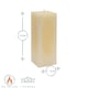 image 3 of Nicola Spring Square Vanilla Pillar Candles - 110 Hours - Cream - Pack of 3