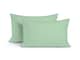 image 1 of Microfibre Soft Touch Plain Dyed Housewife Pillowcase Pair Blue | Blue | Duck Egg Blue