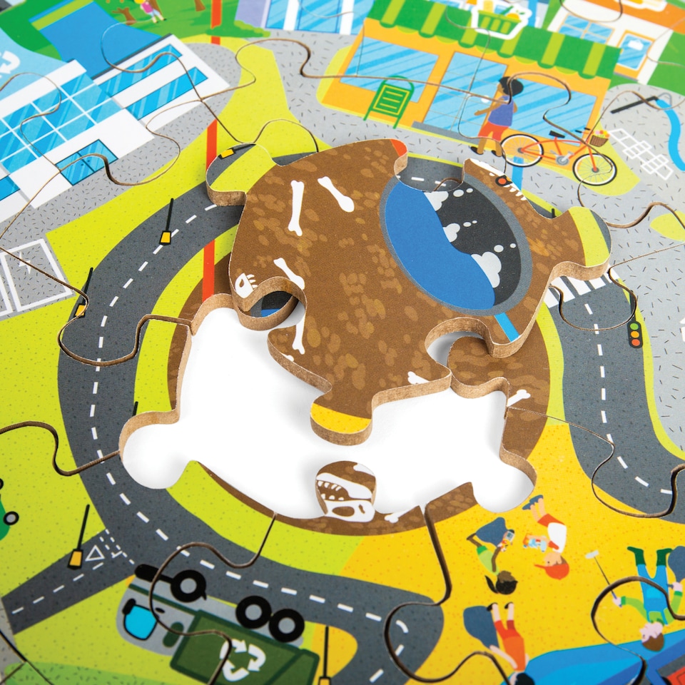 image 1 of Recycling Circular Floor Puzzle