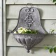 image 2 of Lacourt Antique Zinc Wall Planter Grey