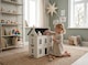 image 2 of Hooga Noble Wooden Dollhouse with 11 Doll House Furnitures