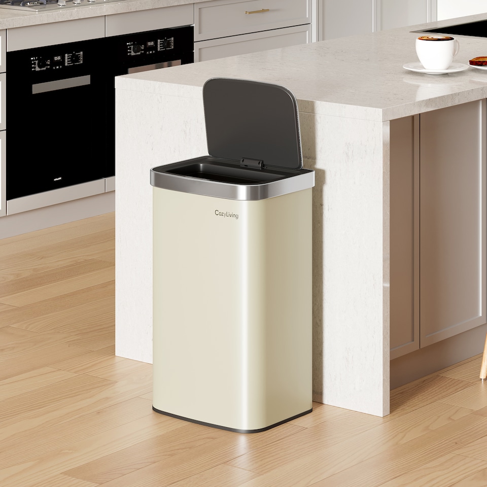 image 1 of 60L Automatic Sensor Bin Hands Free Motion Sensor Waste Bin for Modern Kitchen and Home