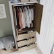 image 2 of 2 Door 3 Drawer Wardrobe with Hanging Rail - Modern Bedroom Storage Furniture | White | White with Oak Doors | 1