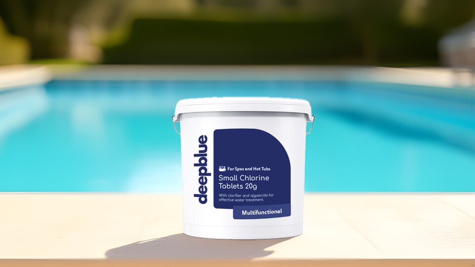 image 1 of Deep Blue Pro - Multifunctional Mini 20g hot tub Chlorine Tablets 5kg spa hottub Long lasting stabilised clarifier algae inhibitor