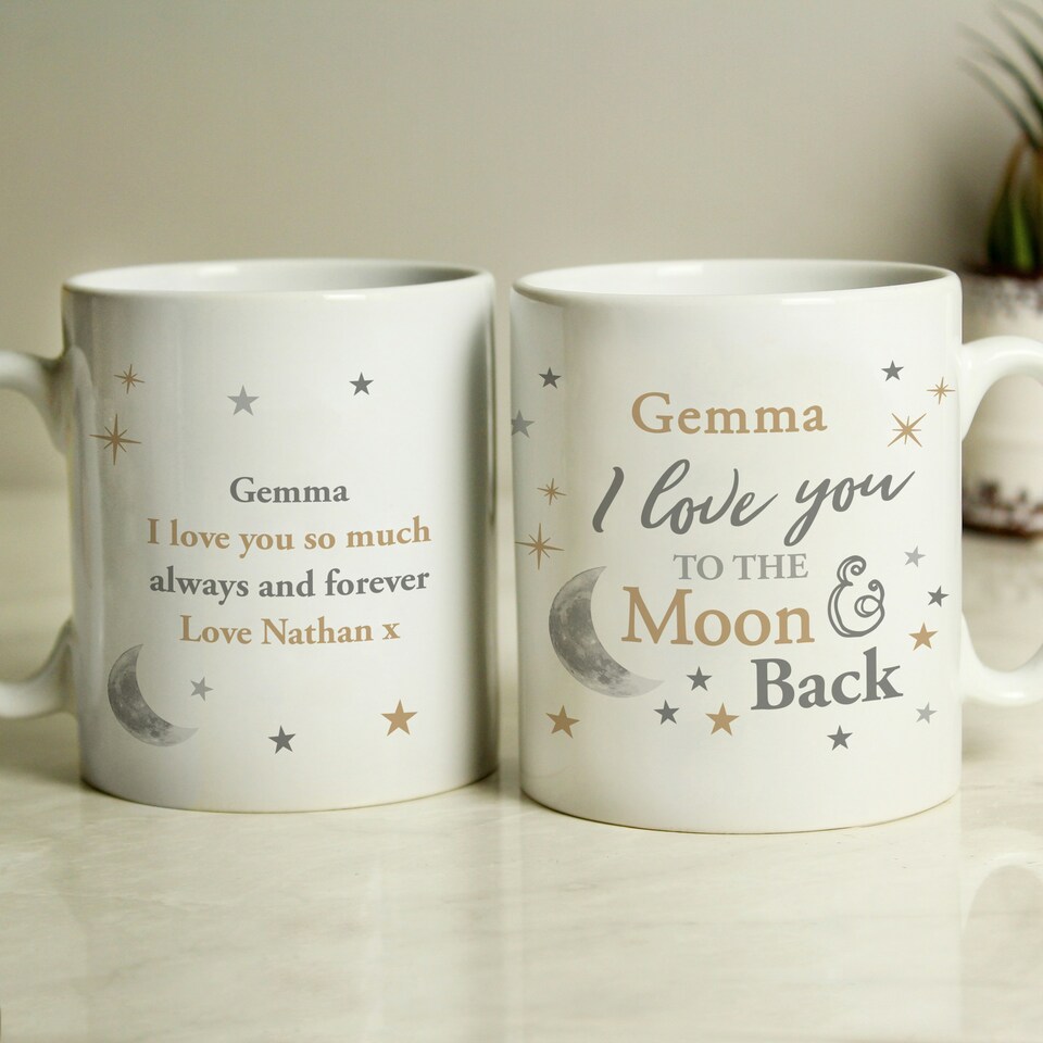 image 1 of Personalised To the Moon and Back... Mug | White | 1