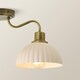 image 5 of ValueLights Bourton Gold 3 Arm Ceiling Light Ribbed Dome Shades & Bulbs | Gold