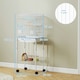image 7 of PawHut Bird Cage for Budgie Finch Canary Parakeet W/ Stand Tray White