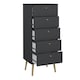 image 5 of Cumbria Chest 5 Drawers Dark Grey