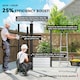 image 3 of Outsunny 6.2 x 4.3ft Garden Metal Shed with Vent for Garden, Patio, Oak 
