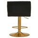 image 4 of Interiors by Premier Baina Black And Gold Bar Stool With Round Base